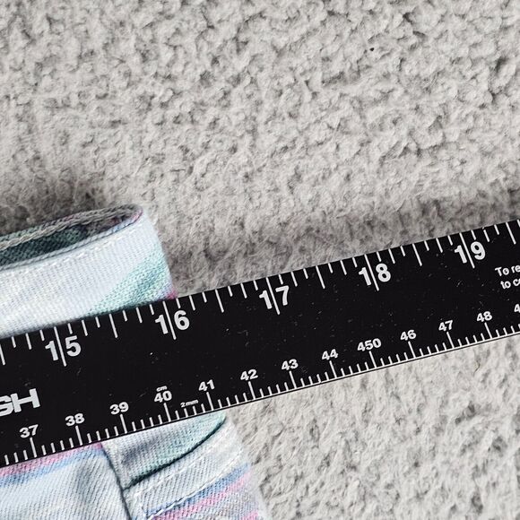 American Eagle Womens Cut Off Shorts Size 8 Denim Aztec Jean Stretch Waist 32 - Picture 3 of 9